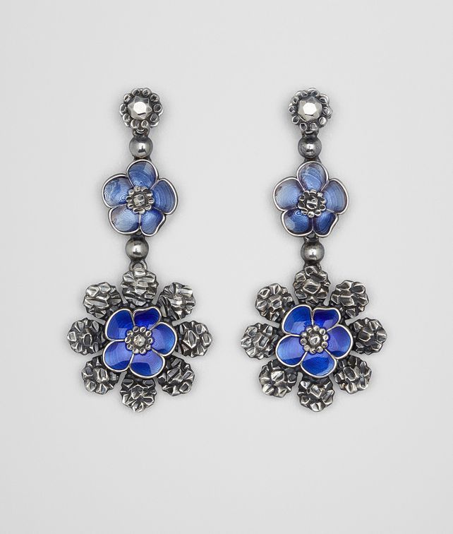 Bottega Veneta Earrings In Sterling Silver Bright Blue Enamel Bottega Veneta Earrings In Sterling Silver Bright Blue Enamel Pickupinshipping Info