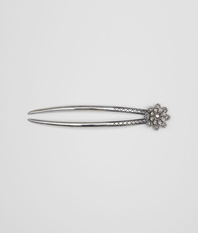 Bottega Veneta Hair Pin In Sterling Silver