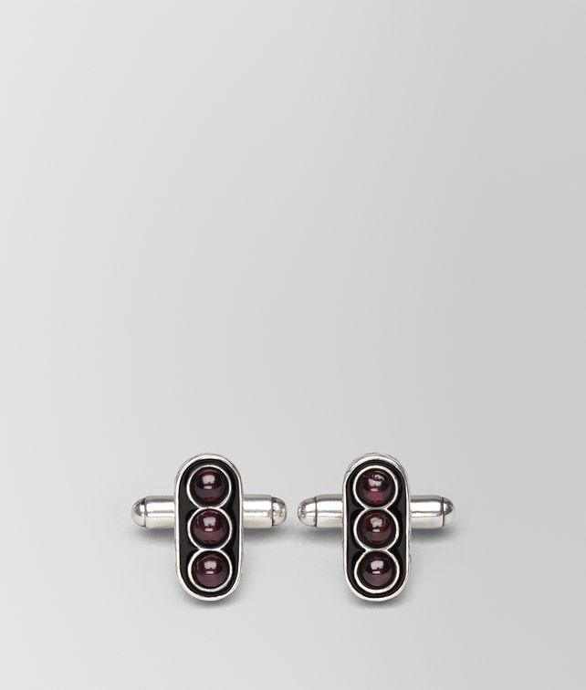 BOTTEGA VENETA NERO ENAMELLED SILVER CUFFLINK Other Jewellery Man fp
