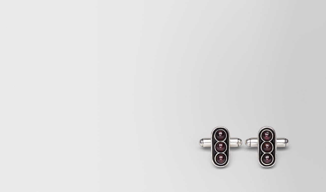 nero enamelled silver cufflink landing