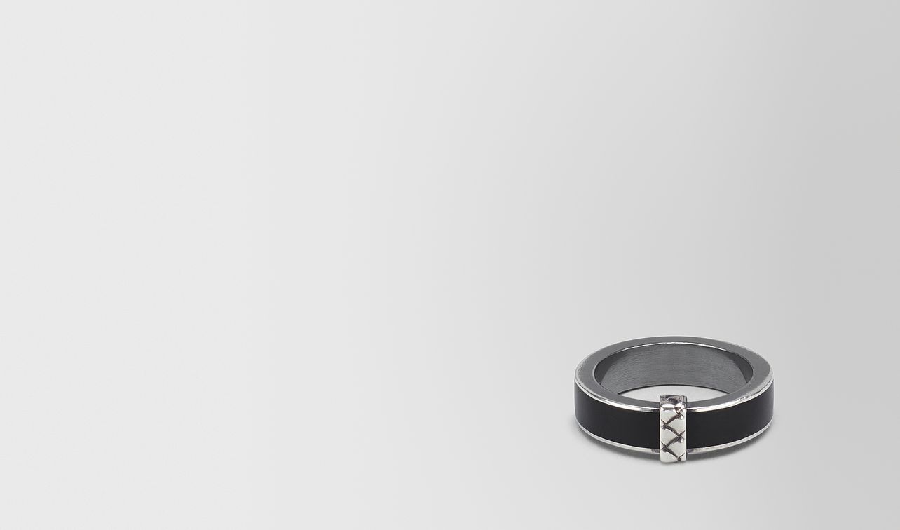 nero enamelled silver ring landing