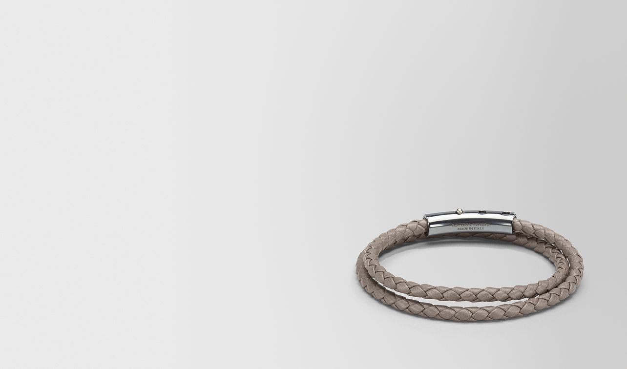 steel intrecciato nappa and silver bracelet landing