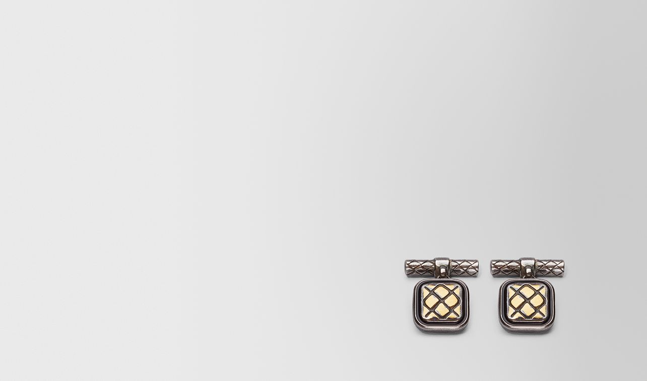oxidized silver nero matte enamel cufflink landing