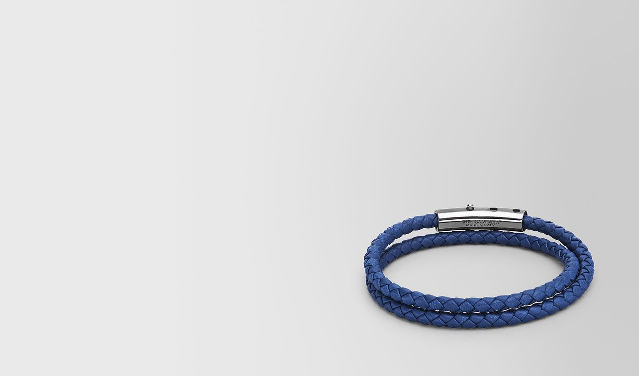 cobalt blue intrecciato nappa bracelet landing