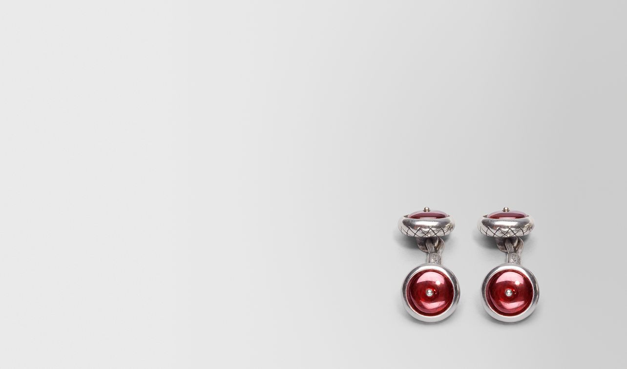 antique silver garnet cufflink landing
