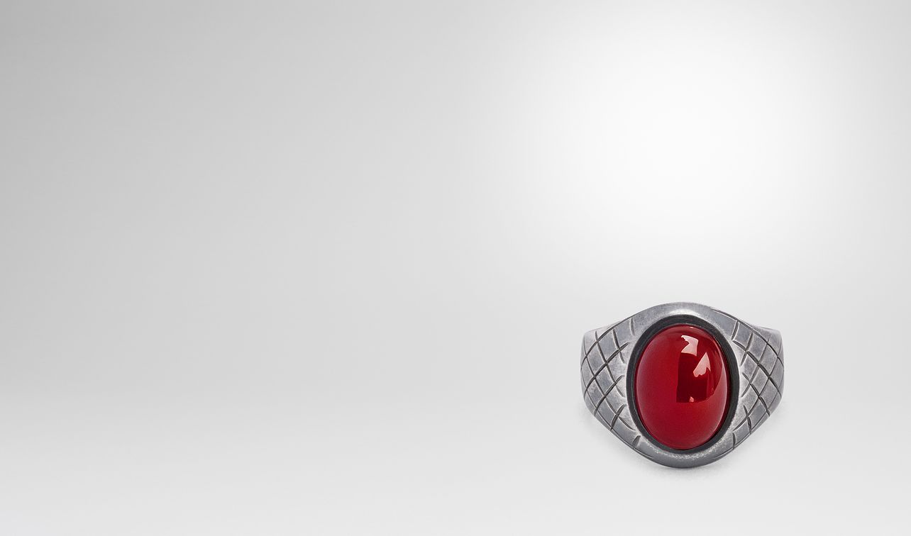 oxidized silver garnet ring landing
