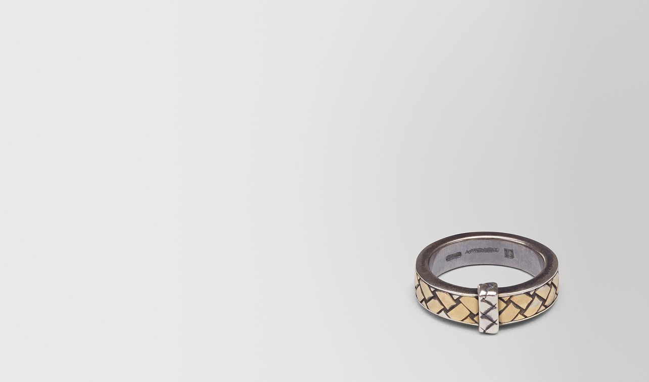 oxidized silver gold ring landing