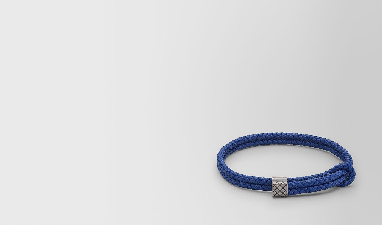 cobalt blue intrecciato nappa bracelet landing