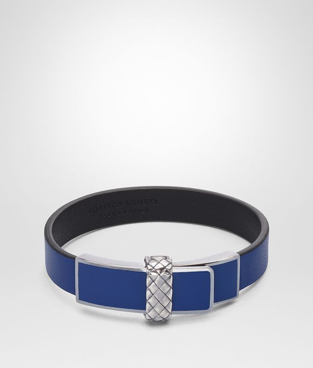 BOTTEGA VENETA COBALT BLUE NAPPA BRACELET Bracelet Man fp
