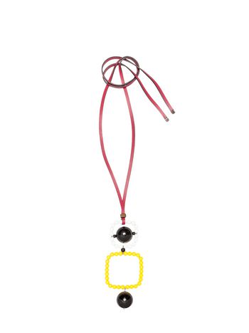 Marni Short necklace in leather Woman