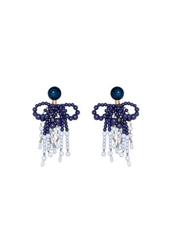 Marni Clip-on earrings in blue resin Woman