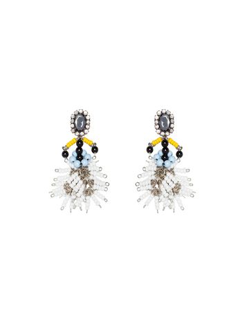 Marni Resin and crystal clip-on earrings Woman