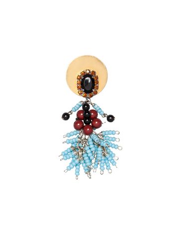 Marni Brooch in resin and rhinestone Woman