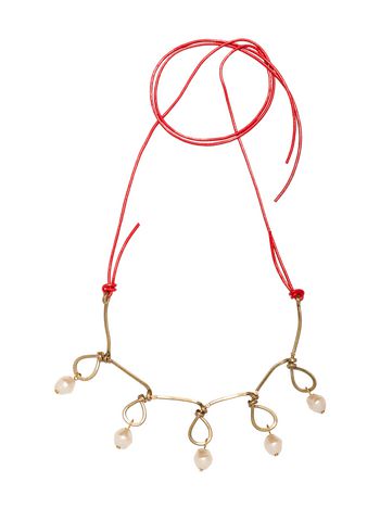 Marni Necklace in metal and pearl Woman