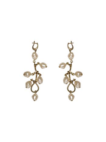 Marni Screw earrings in metal, pearl and glass Woman