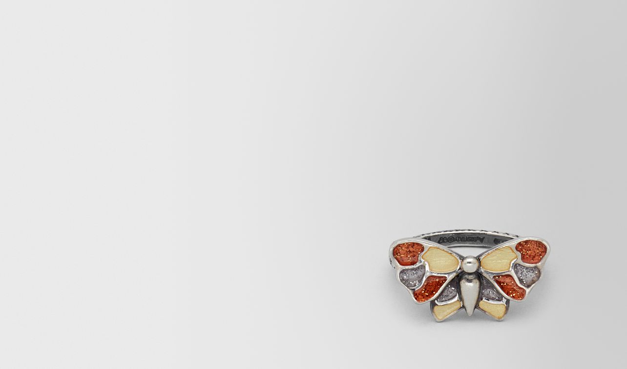 multicolor antique silver butterfly ring landing