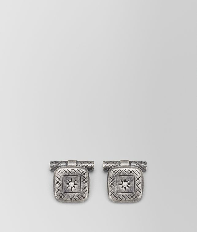 BOTTEGA VENETA NATURAL ANTIQUE SILVER STELLULAR CUFFLINKS Other Jewellery Man fp