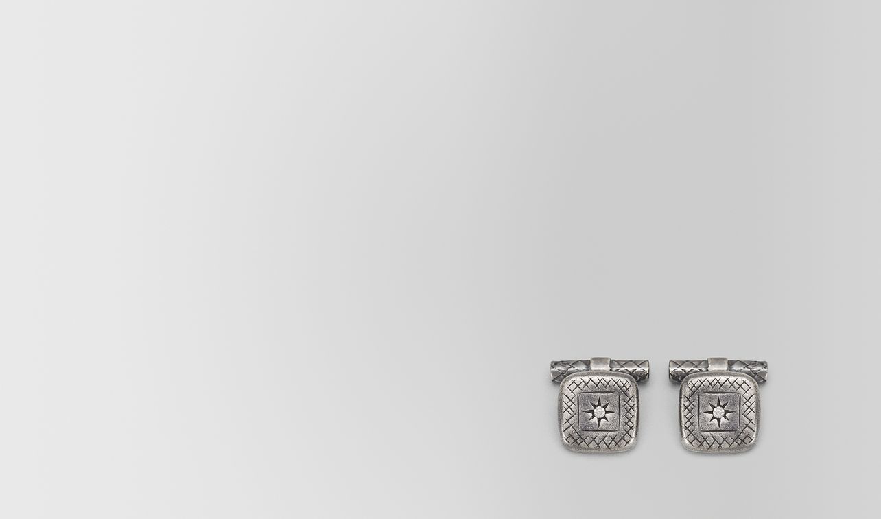 natural antique silver stellular cufflinks landing