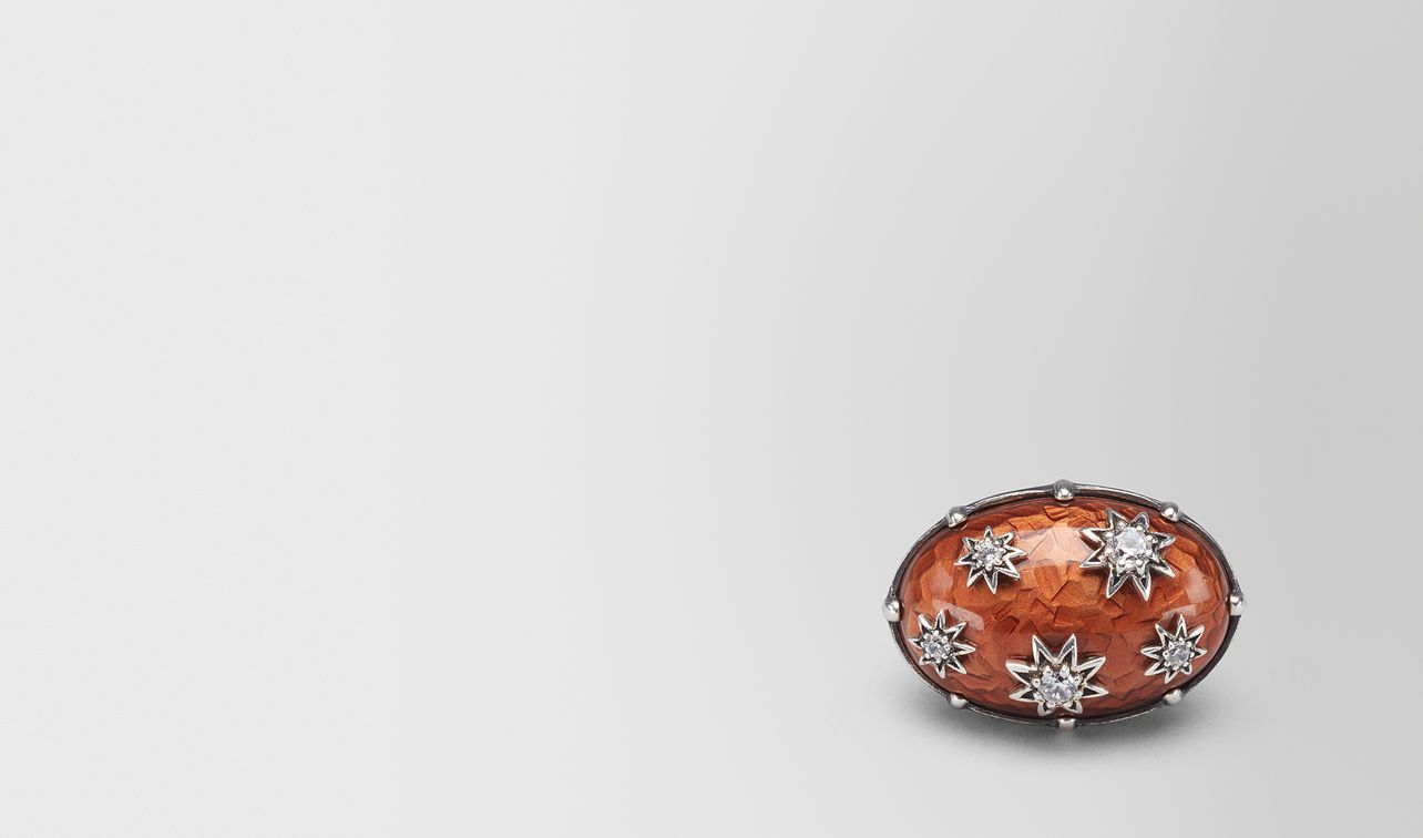brown antique silver stellular ring landing