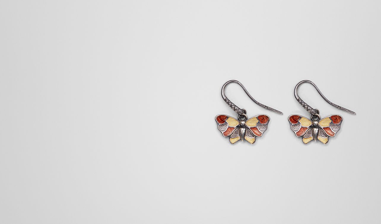 multicolor antique silver butterfly earrings landing