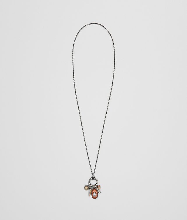 BOTTEGA VENETA NATURAL BROWN ANTIQUE SILVER STELLULAR NECKLACE Other Jewellery Woman fp