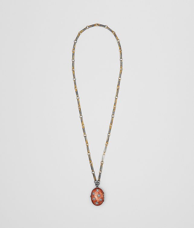BOTTEGA VENETA BROWN ANTIQUE SILVER STELLULAR NECKLACE Other Jewellery Woman fp