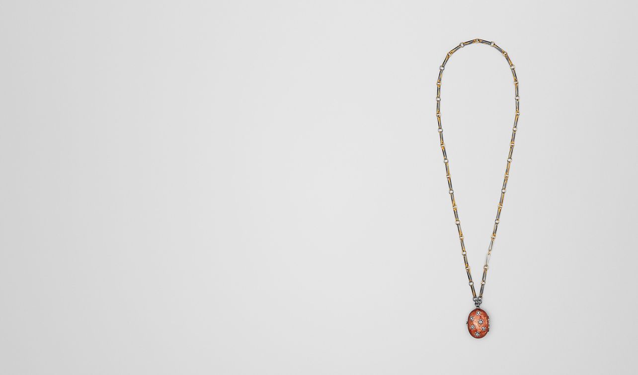 brown antique silver stellular necklace landing