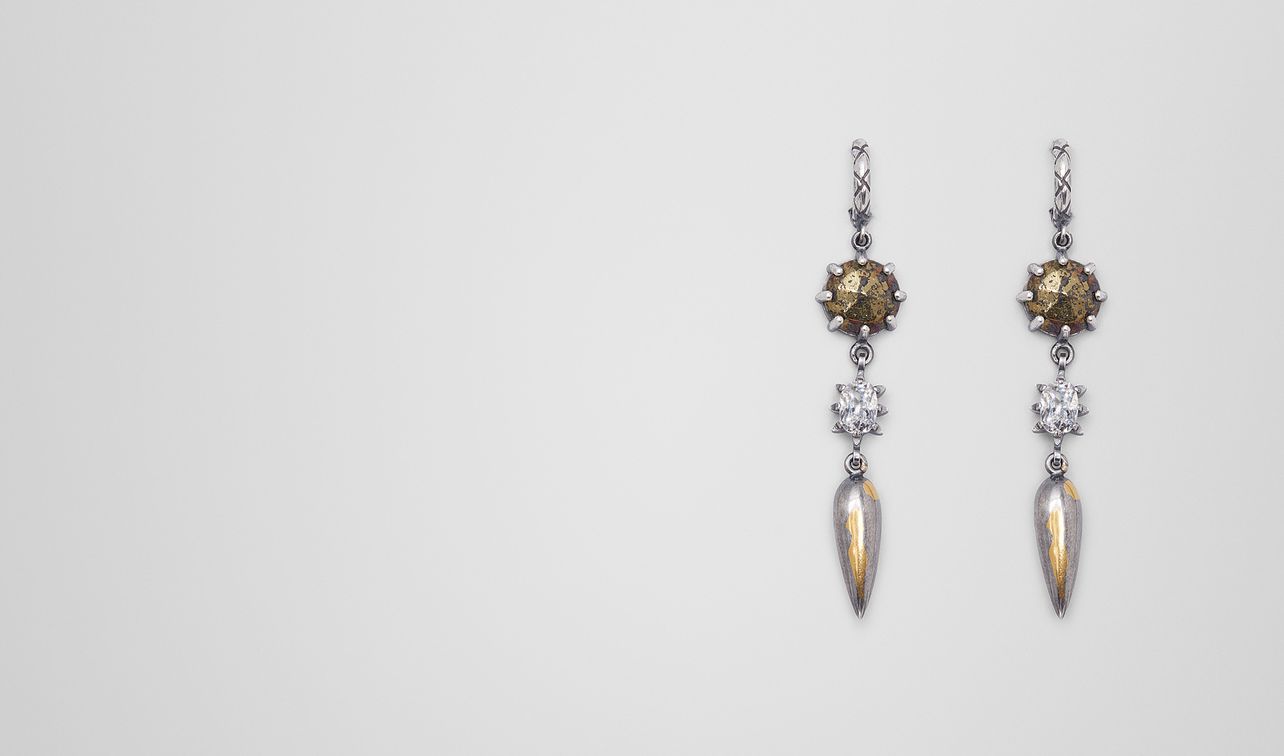 natural antique silver stellular earrings landing