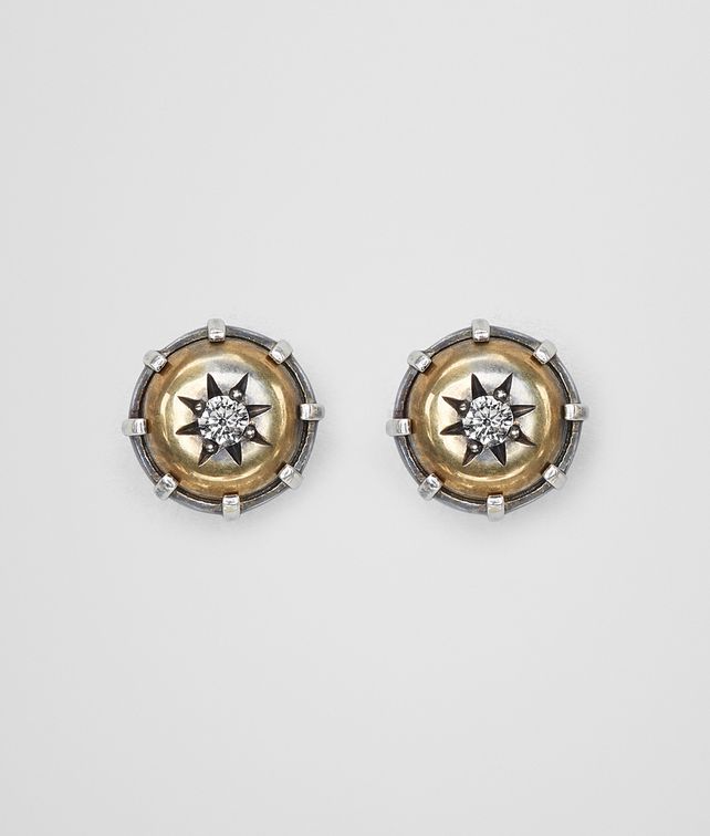 Bottega Veneta Natural Antique Silver Stellular Stud Earrings Bottega Veneta Natural Antique Silver Stellular Stud Earrings Woman Fp