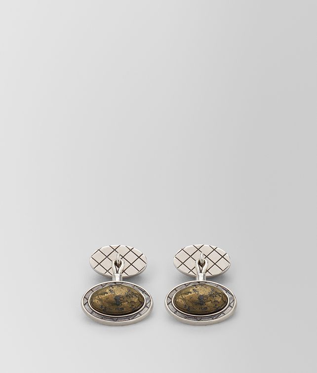 BOTTEGA VENETA NATURAL ANTIQUE SILVER STELLULAR CUFFLINKS Other Jewellery Man fp