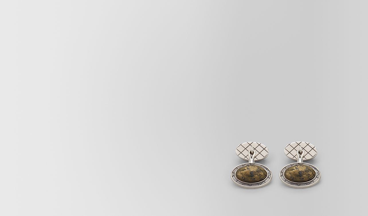 natural antique silver stellular cufflinks landing