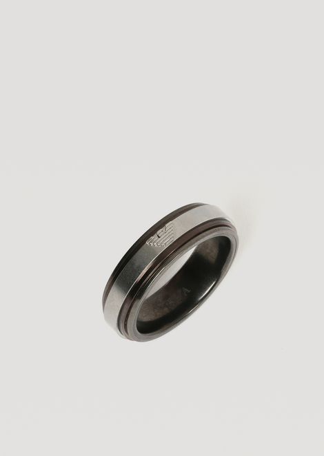 Men S Jewellery Emporio Armani Stainless Steel Ring With Logo