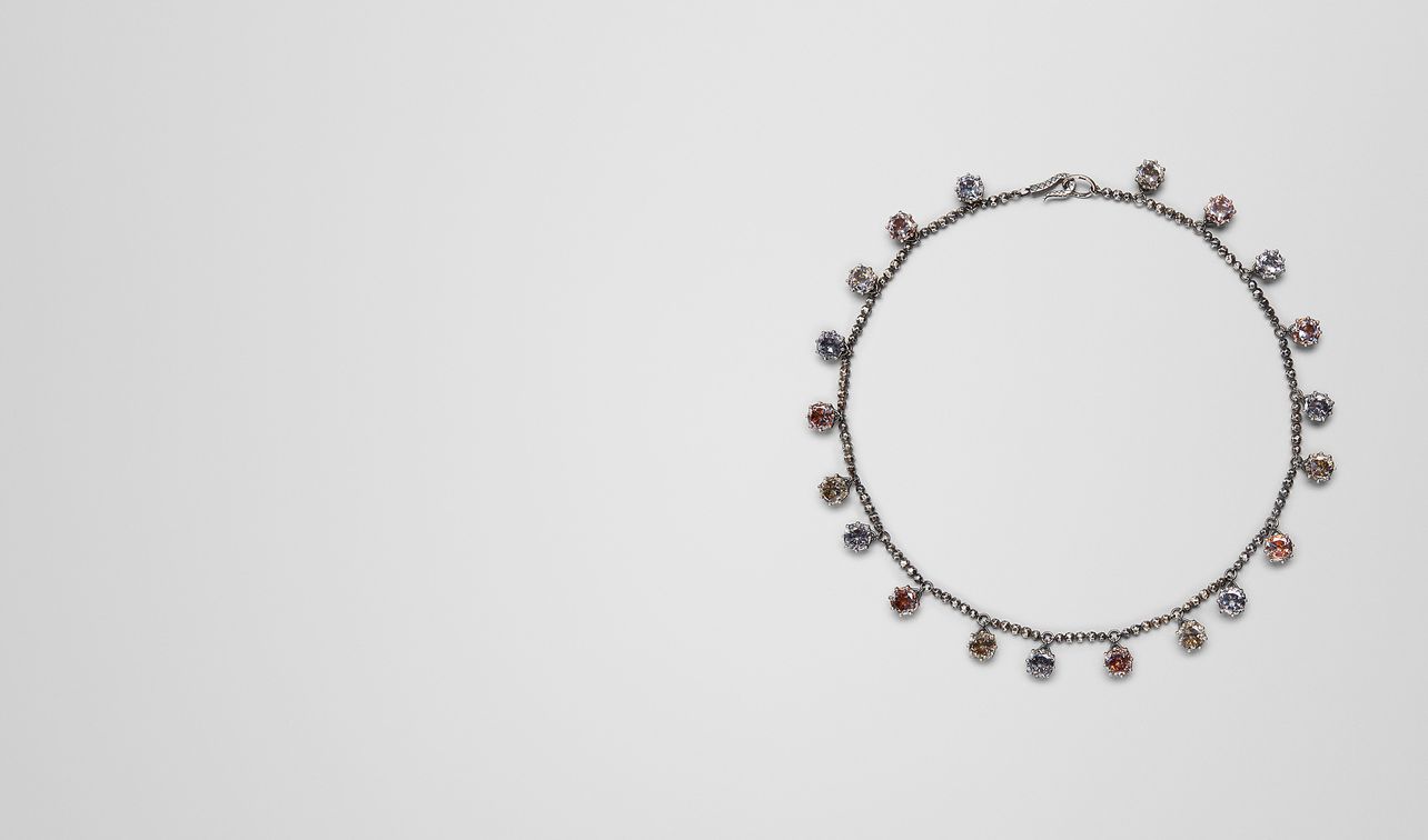 multicolor cubic zirconia oxidized silver necklace landing