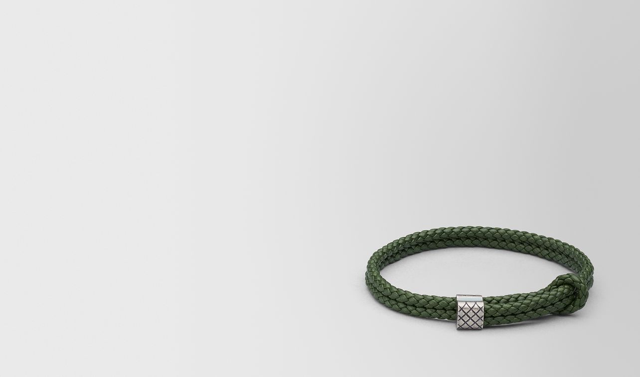 forest leather/oxidized silver bracelet landing