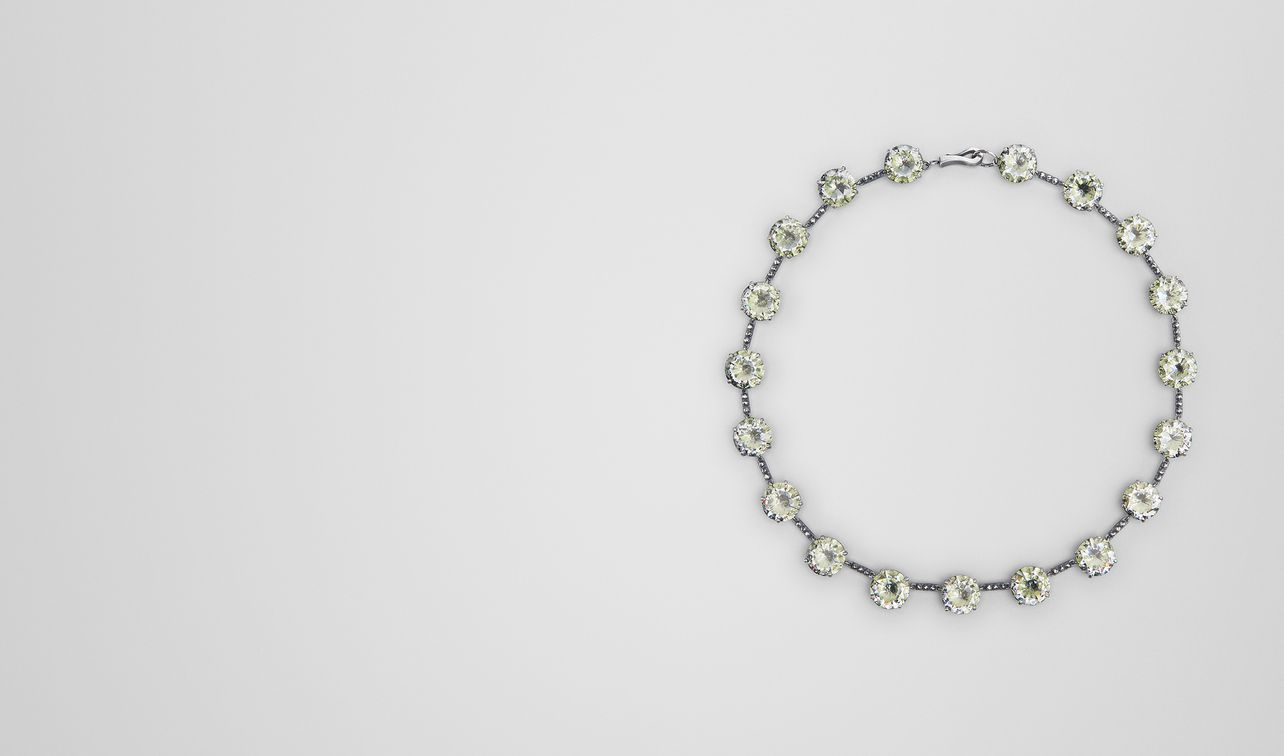 chamomile cubic zirconia/oxidized silver necklace landing