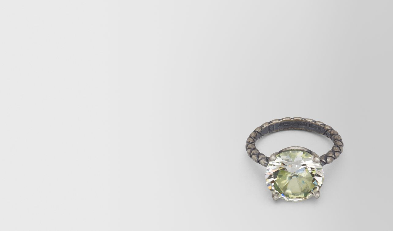 chamomile cubic zirconia/oxidized silver ring landing