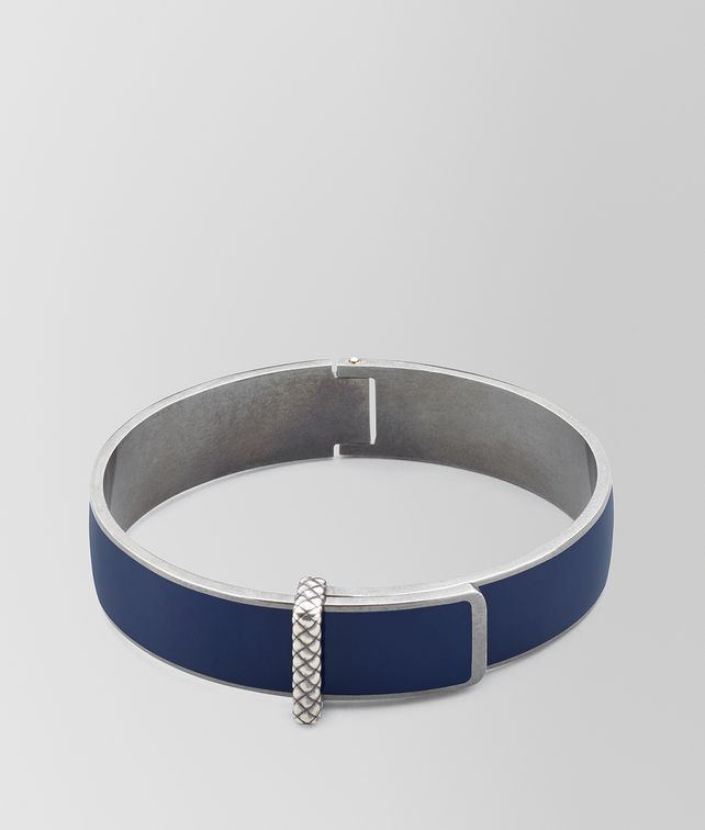 BOTTEGA VENETA ATLANTIC OXIDIZED SILVER/ENAMEL BRACELET Bracelet Woman fp