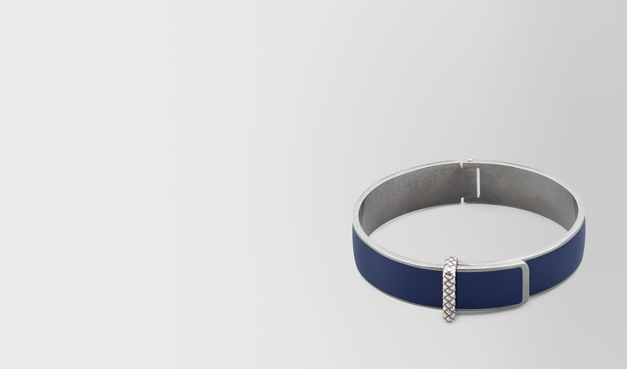 bracciale in argento ossidato e smalto atlantic landing
