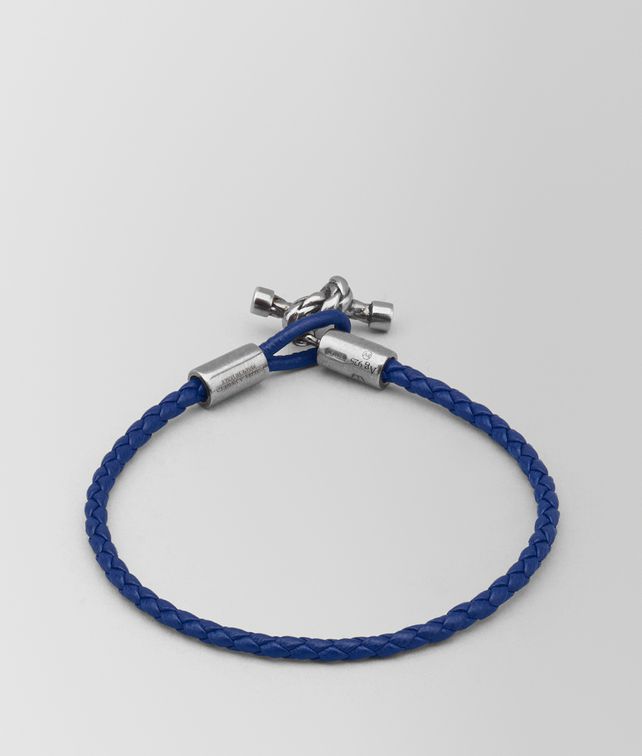 BOTTEGA VENETA ATLANTIC LEATHER/OXIDIZED SILVER BRACELET Bracelet Woman fp