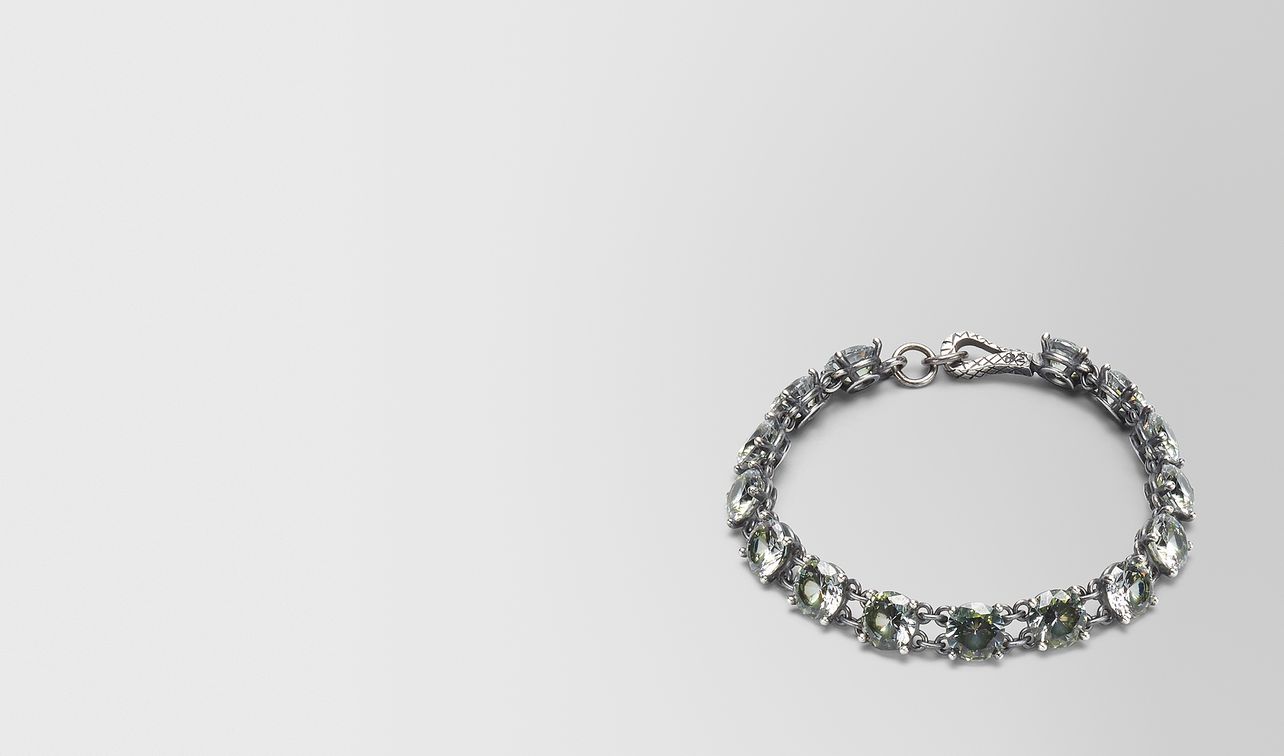 chamomile cubic zirconia/oxidized silver bracelet landing
