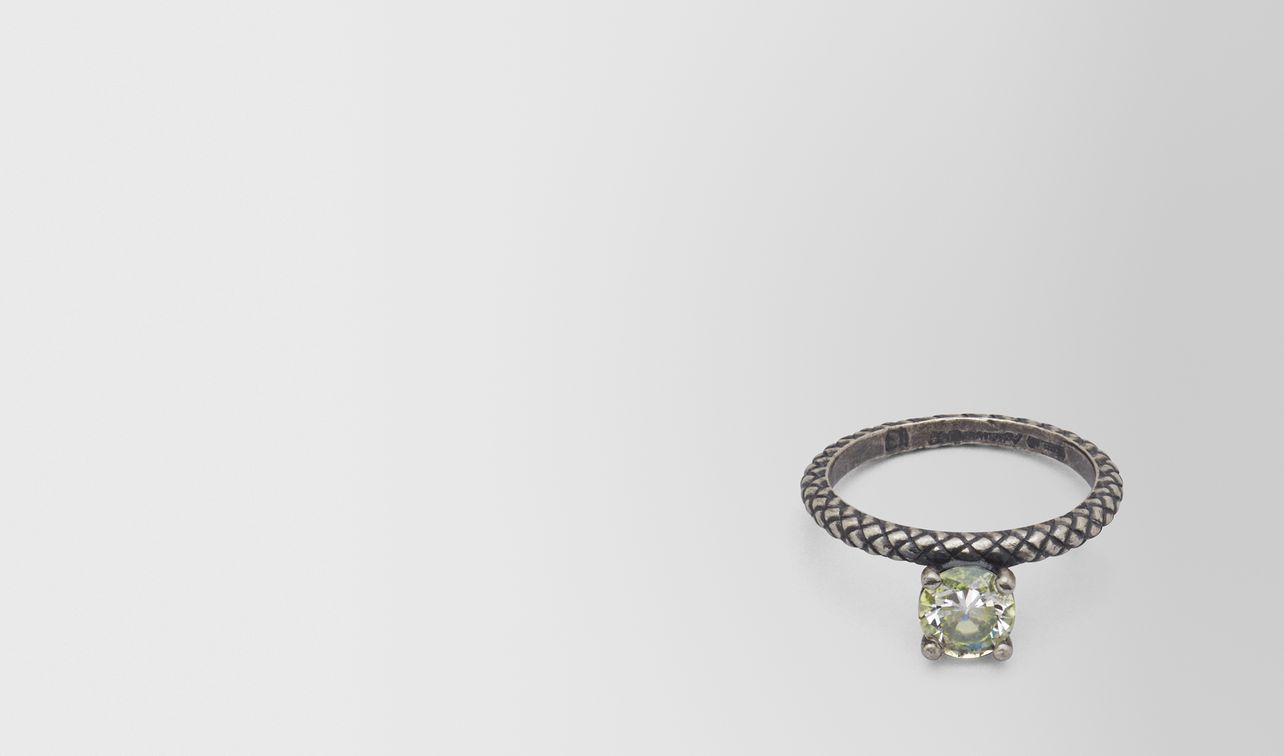 chamomile cubic zirconia/oxidized silver ring landing