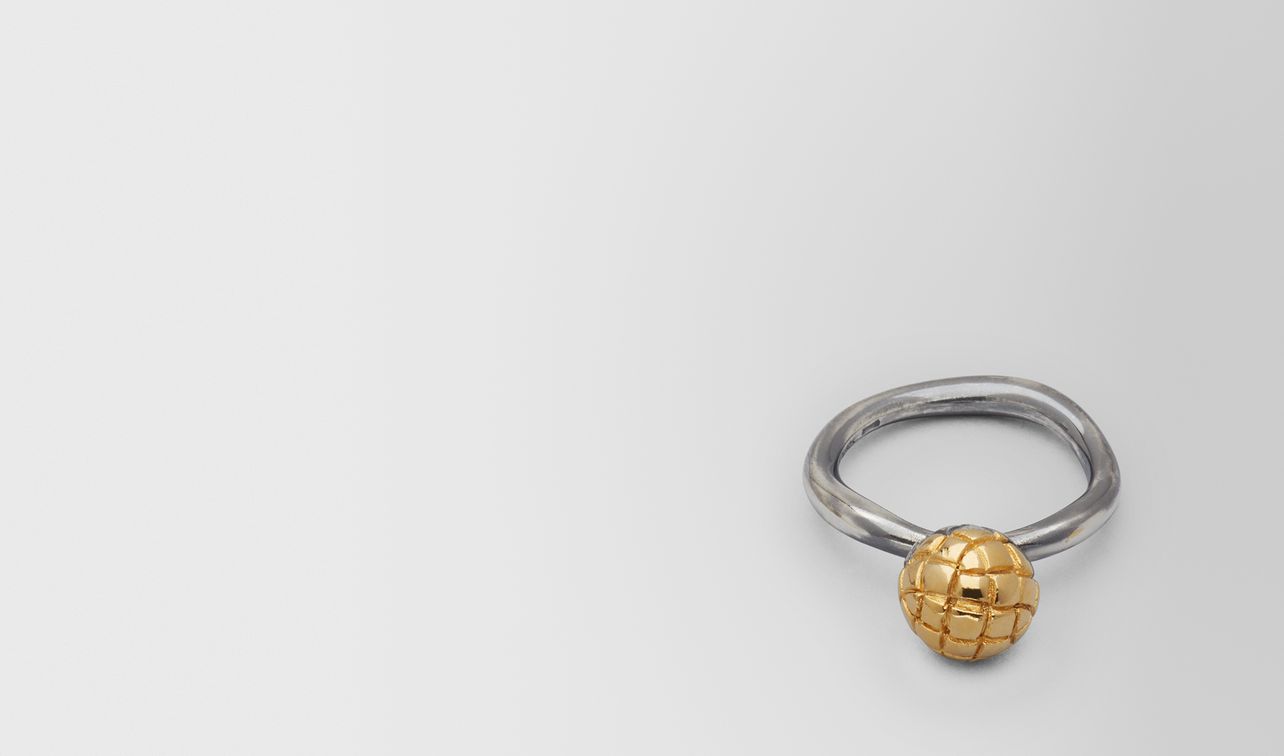 antique silver/yellow gold patina dichotomy ring landing