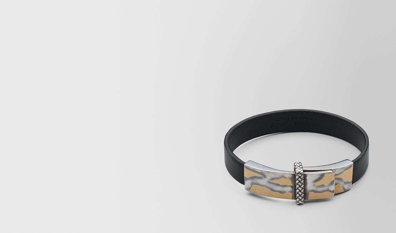 nero leather/oxidized silver bracelet landing