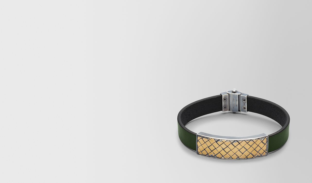 forest leather/antique silver bracelet landing