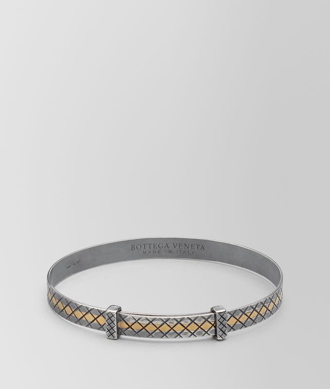 BOTTEGA VENETA ANTIQUE SILVER/YELLOW GOLD PATINA BRACELET Bracelet Woman fp