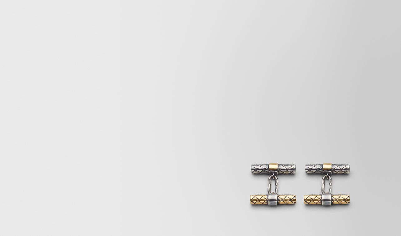 antique silver/yellow gold patina cufflinks landing