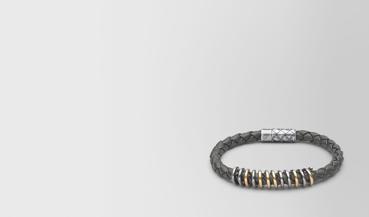 light grey leather/antique silver bracelet landing