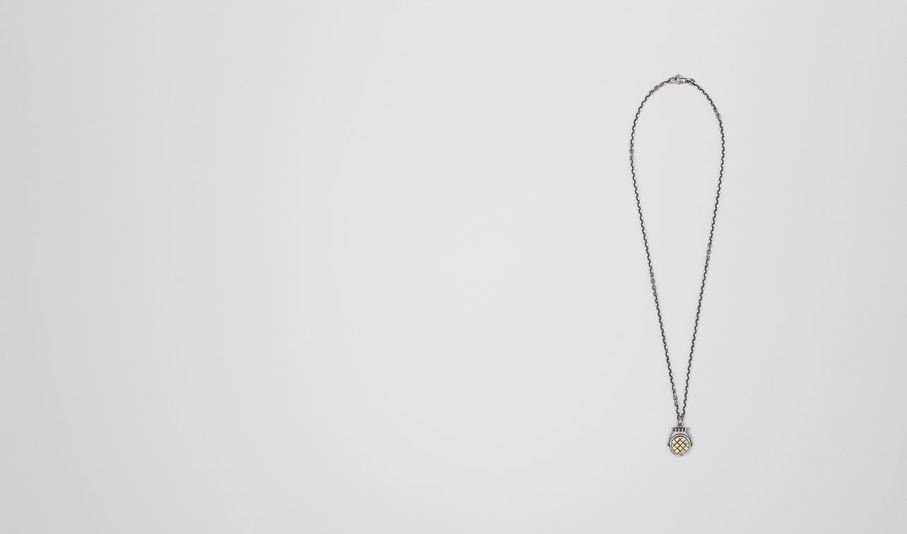 natural chalcopyrite/antique silver pendant landing
