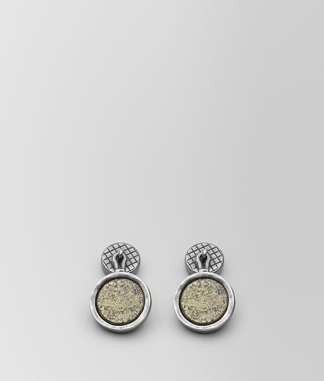 BOTTEGA VENETA NATURAL CHALCOPYRITE/ANTIQUE SILVER CUFFLINKS Other Jewellery Man fp