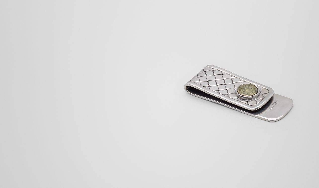 natural chalcopyrite/antique silver money clip landing